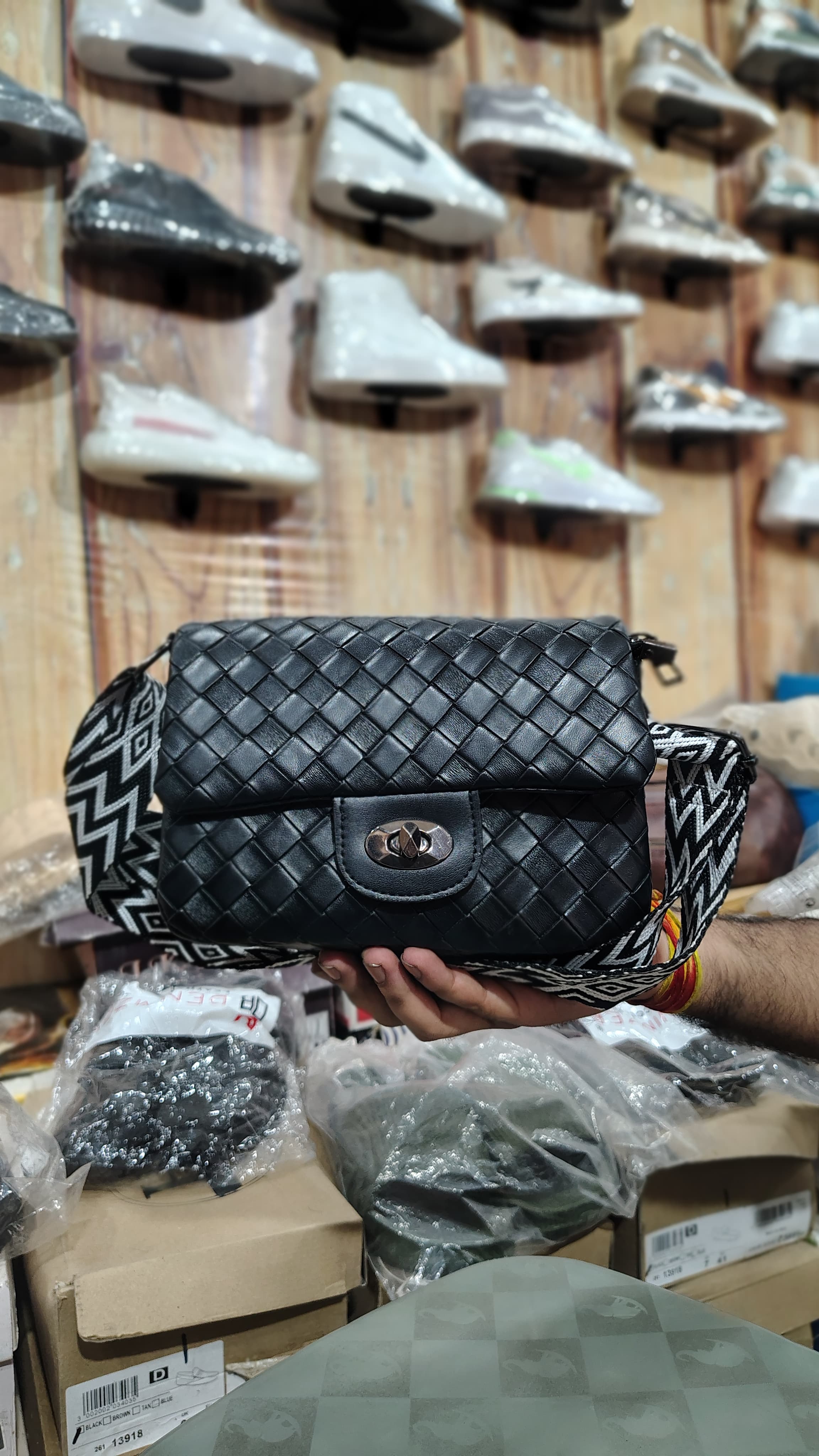 "The Ribbon-Accented Quilted Clutch"