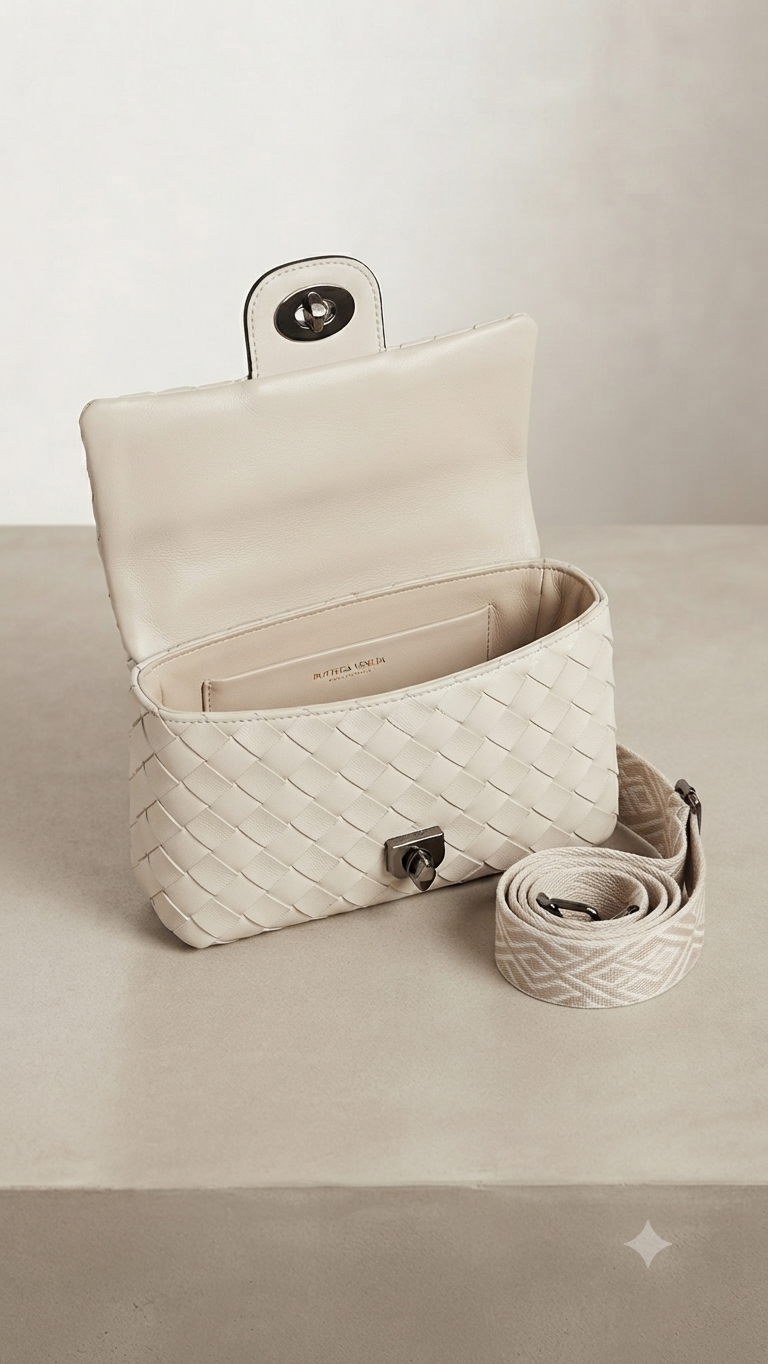 The "Aveline" Woven Flap Bag