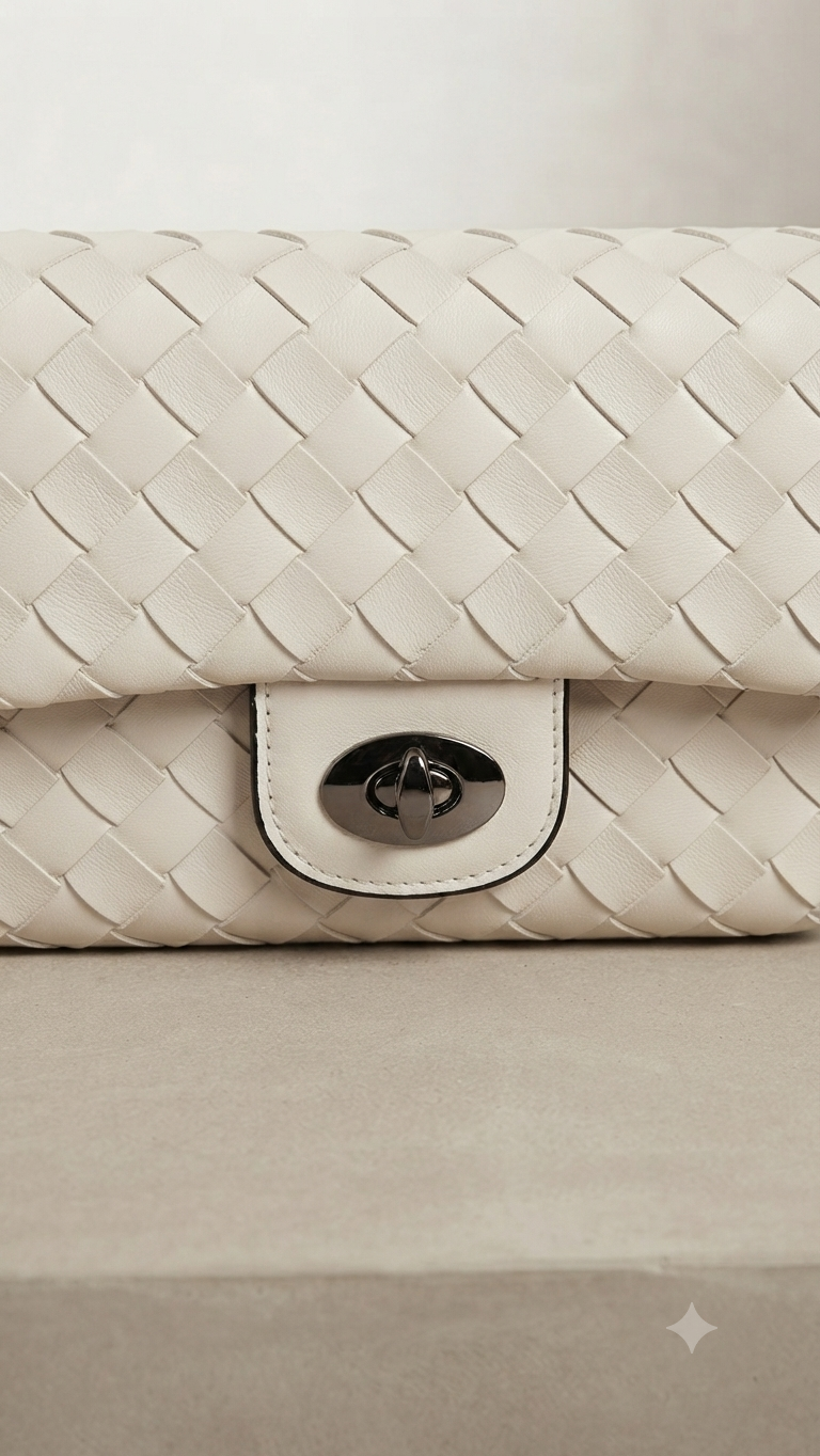 The "Aveline" Woven Flap Bag