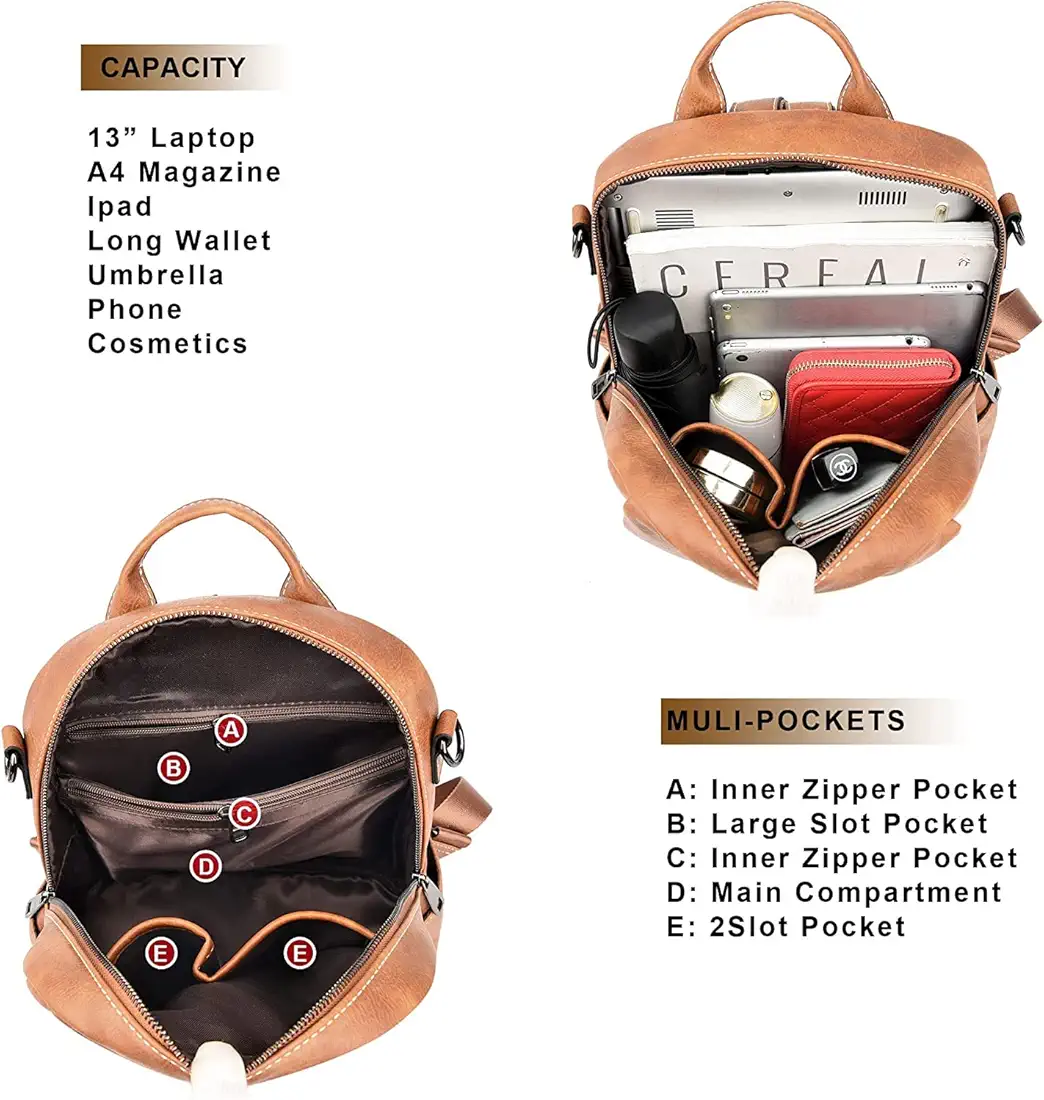 Women Trending Backpack Purse for Women Convertible Shoulder Bag Medium Laptop Backpack