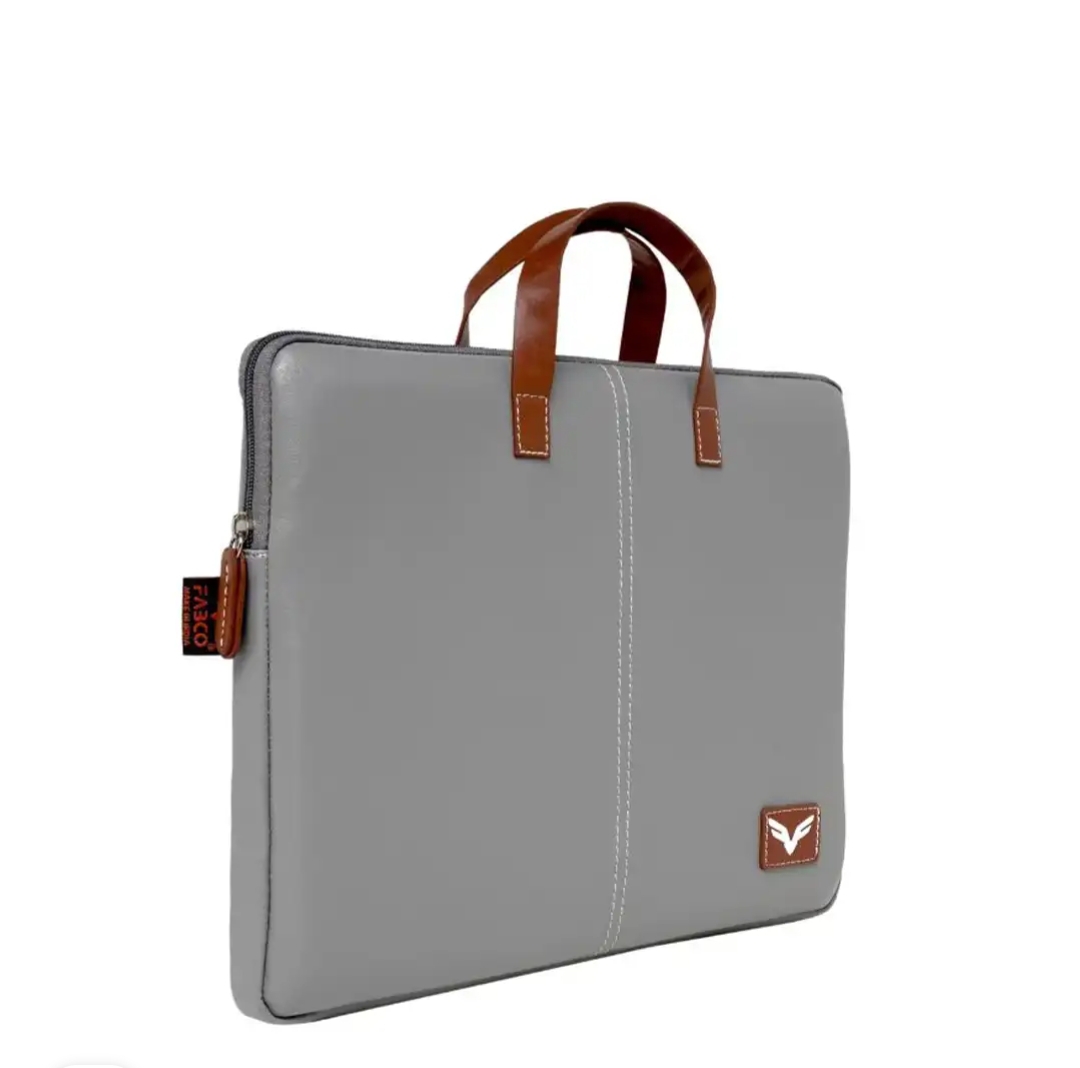 PU Leather Laptop Bag for 13 to 14.5 Inch Laptops Slim Laptop Sleeve Case with Handles Water Resistant Briefcase for Office Travel College Compatible with Multiple Laptop Brands Navy Blue