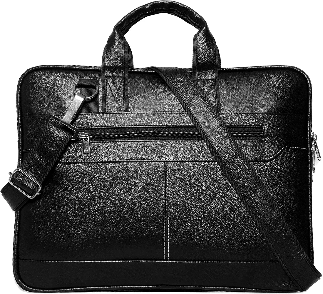 Bagneeds® 14 Inch Laptop Office Bag for Men & Women | Premium Synthetic Leather Business Briefcase | Padded Compartment | Adjustable Shoulder Strap