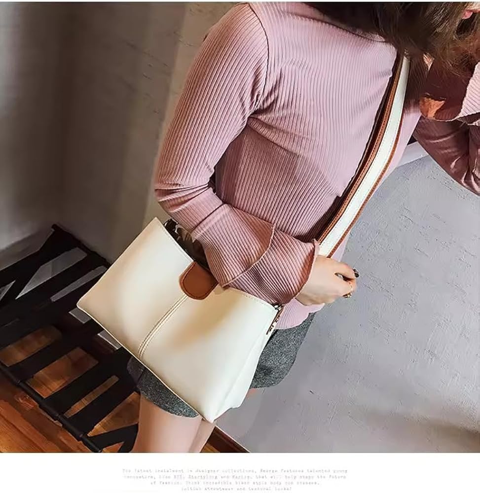 Women’s Shoulder Handbag with Adjustable Sling Strap, PU Leather Tote Purse for Office, Shopping, Travel & Casual Carry