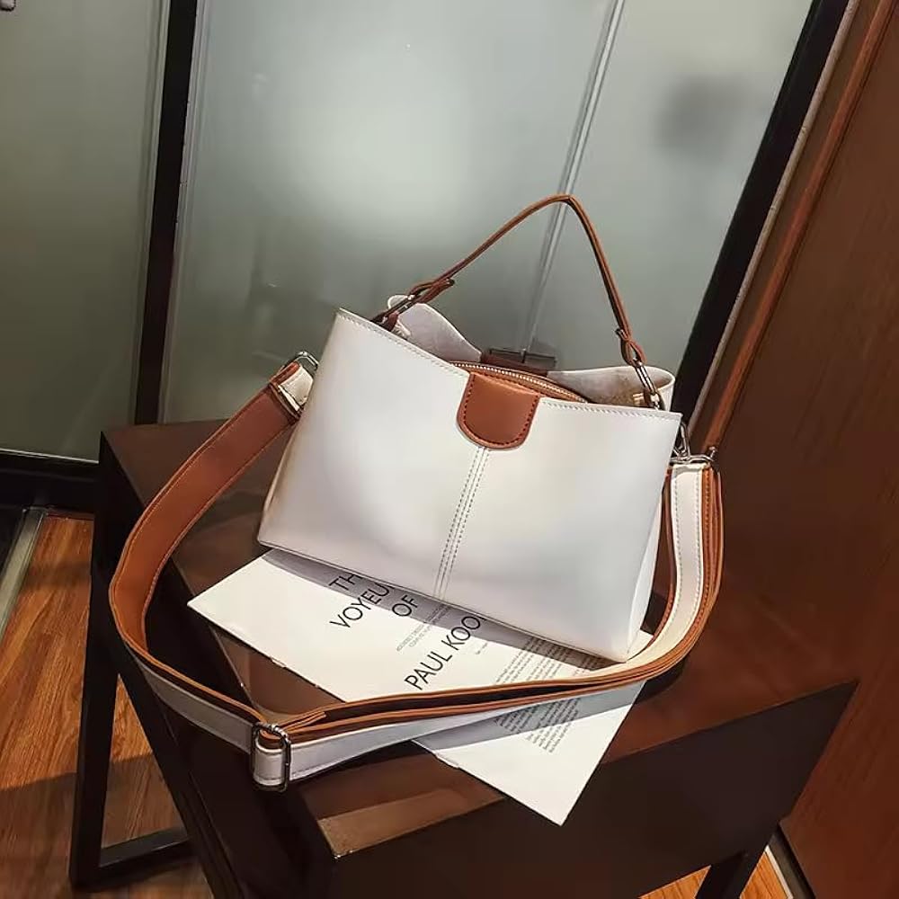 Women’s Shoulder Handbag with Adjustable Sling Strap, PU Leather Tote Purse for Office, Shopping, Travel & Casual Carry