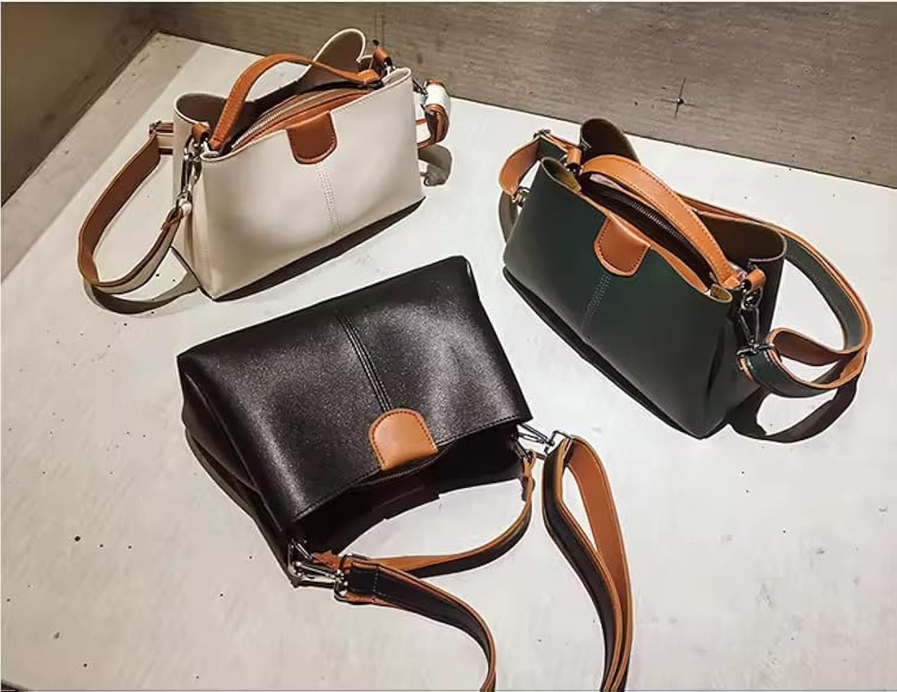 Women’s Shoulder Handbag with Adjustable Sling Strap, PU Leather Tote Purse for Office, Shopping, Travel & Casual Carry
