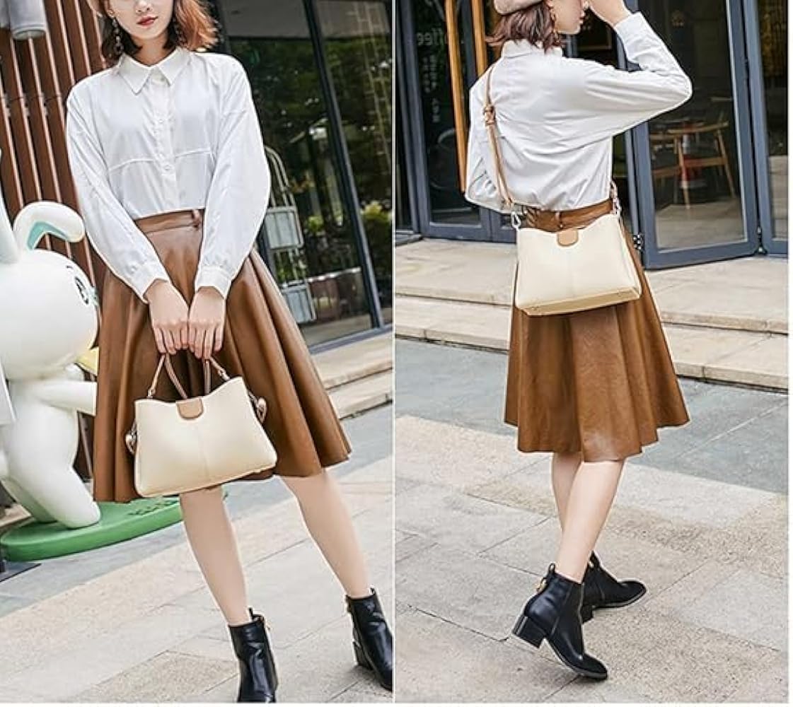 Women’s Shoulder Handbag with Adjustable Sling Strap, PU Leather Tote Purse for Office, Shopping, Travel & Casual Carry