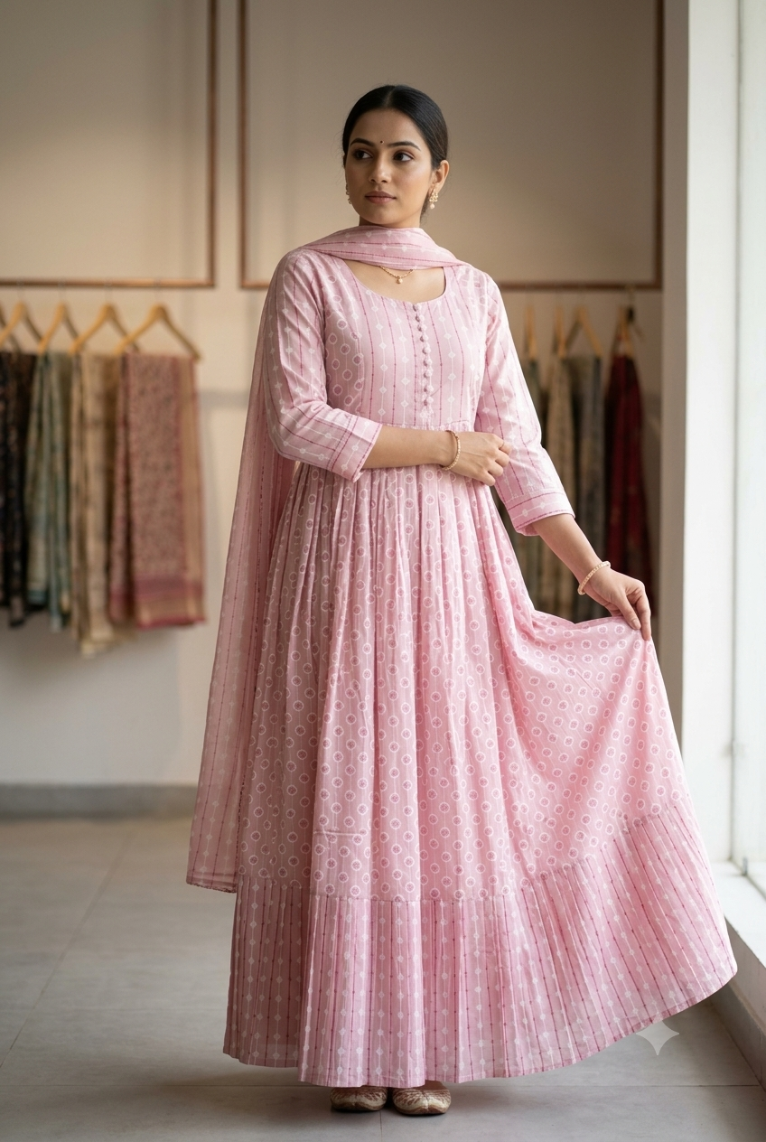 Blush Pink Geometric Heritage Ensemble