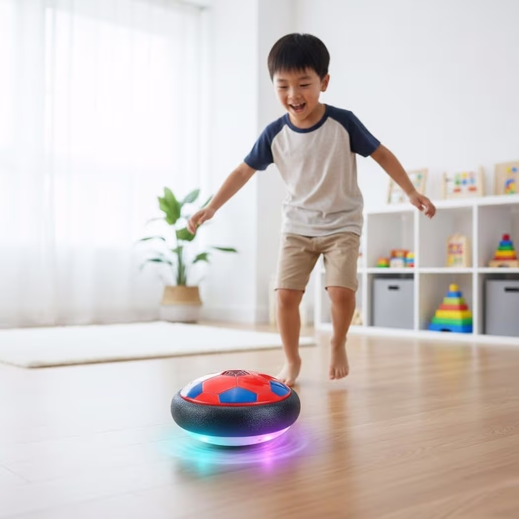 Toy Kingdom Hover Football for Kids | Electric Floating Air Soccer Ball | Indoor Hover Ball Game | Fun & Engaging Play | Birthday Gift for Boys & Girls | Color as Per Stock