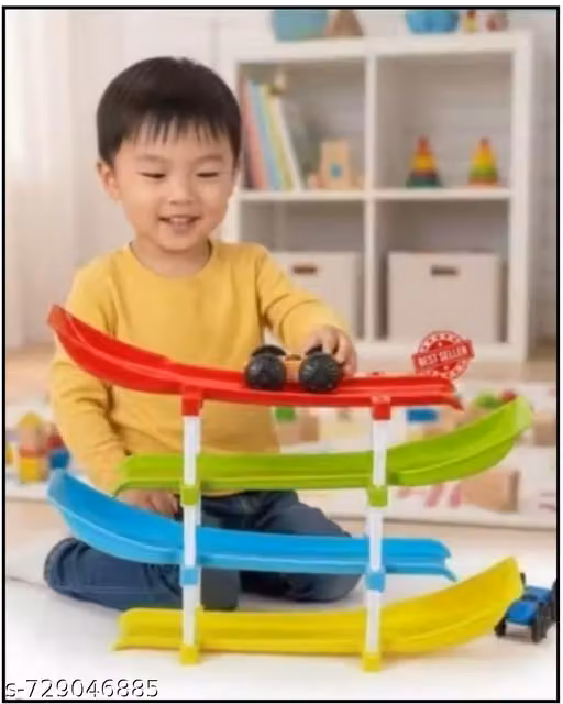 Hetal Plastic Kids Rolling Car Track Toy Set |