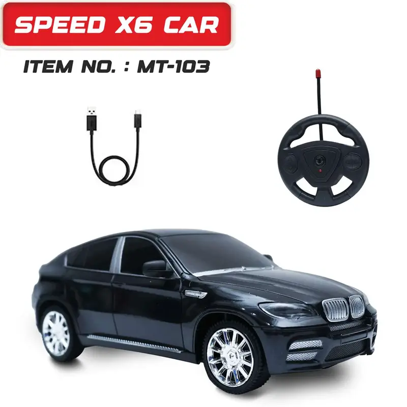 Speed X6 Car Black – Super Racing Car Toy for Kids | Wonder Toys - MT-103