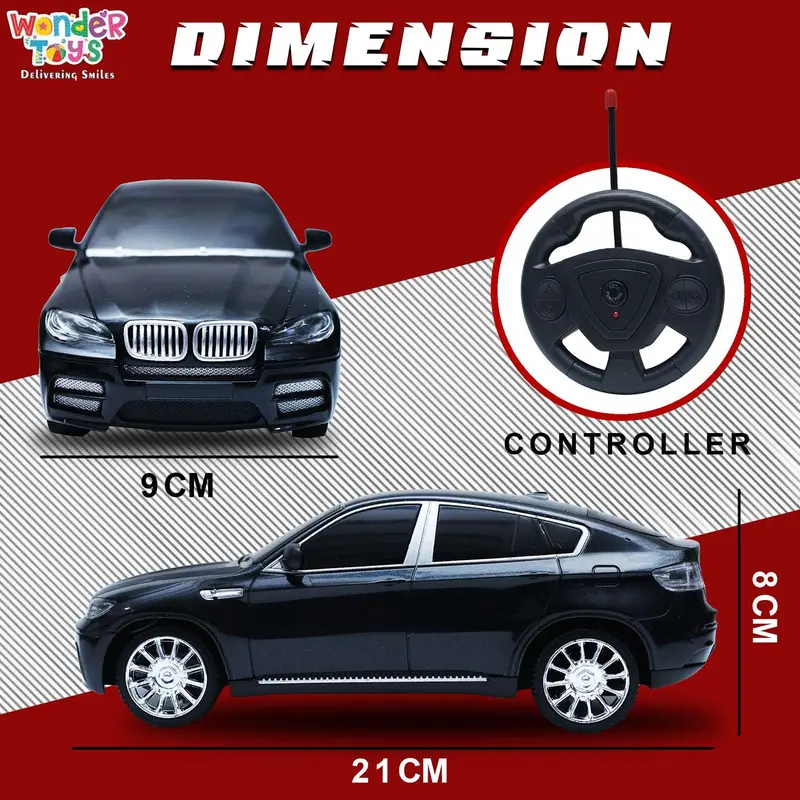 Speed X6 Car Black – Super Racing Car Toy for Kids | Wonder Toys - MT-103