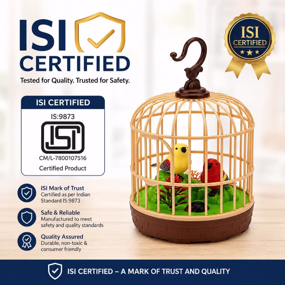 ALVERO Interactive Singing Bird Cage Toy with Voice Recording, Chirping Sounds & Music, Kids, Home & Car Decorative Gift