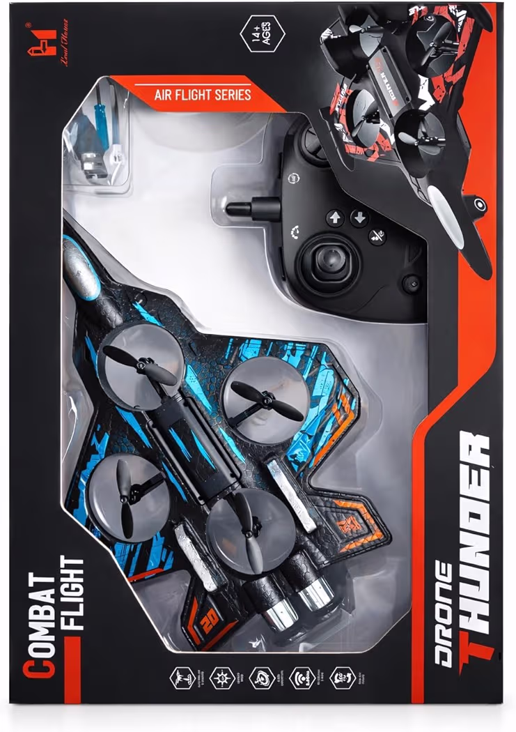 Remote Control Quadcopter Drone with 360-Degree Flip Function, One-Key Controls, Headless Mode, Dual Speed Settings for Indoor Flying, Kids 11+ Years