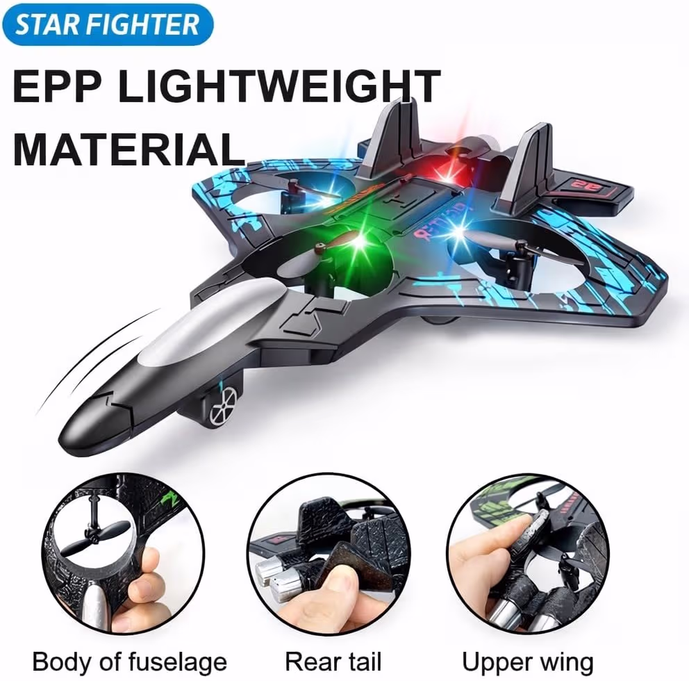 Remote Control Quadcopter Drone with 360-Degree Flip Function, One-Key Controls, Headless Mode, Dual Speed Settings for Indoor Flying, Kids 11+ Years