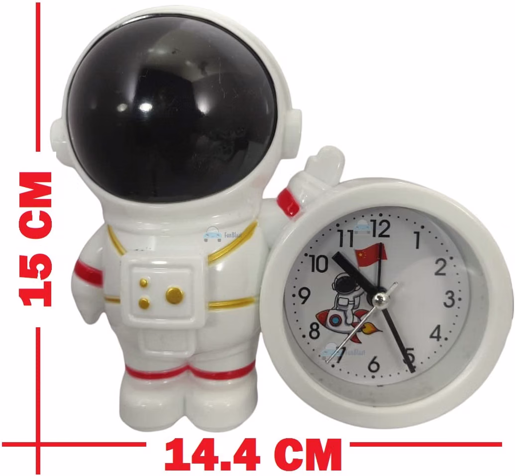 FunBlast Alarm Clock - Twin Bell Alarm Clock for Kids Bedroom Astronaut Alarm Watch for Girls Loud Bell Alarm Table Clock for Heavy Sleepers, Alarm Clock for Home -Random Color Dispatch