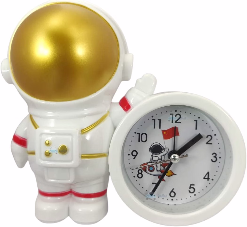FunBlast Alarm Clock - Twin Bell Alarm Clock for Kids Bedroom Astronaut Alarm Watch for Girls Loud Bell Alarm Table Clock for Heavy Sleepers, Alarm Clock for Home -Random Color Dispatch