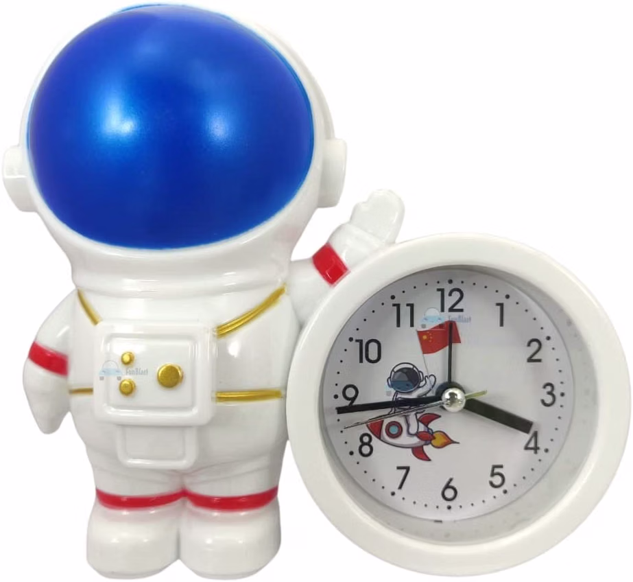FunBlast Alarm Clock - Twin Bell Alarm Clock for Kids Bedroom Astronaut Alarm Watch for Girls Loud Bell Alarm Table Clock for Heavy Sleepers, Alarm Clock for Home -Random Color Dispatch