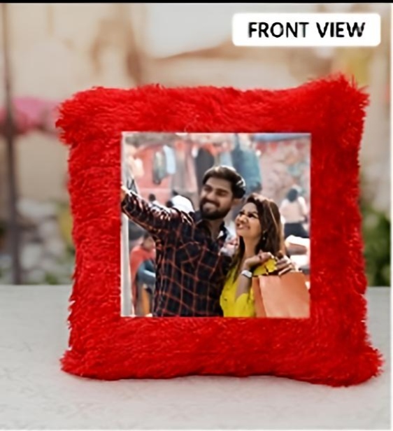Luxury Red Fur Photo Frame – Soft Plush Picture Frame