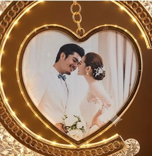 Luxury Moon Heart LED Photo Frame