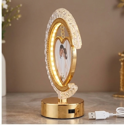 Luxury Moon Heart LED Photo Frame