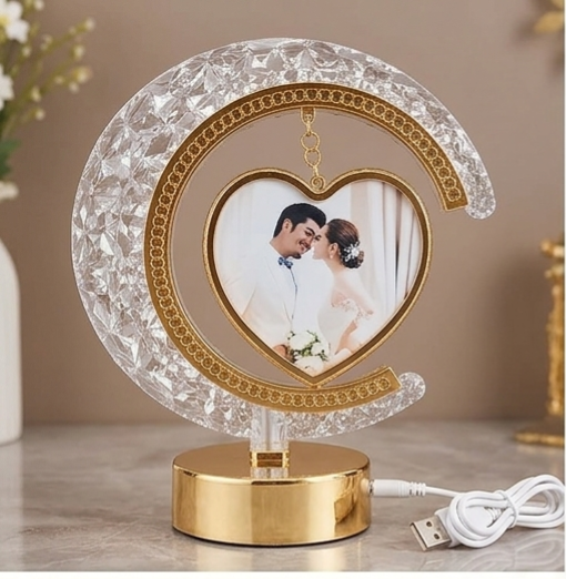 Luxury Moon Heart LED Photo Frame