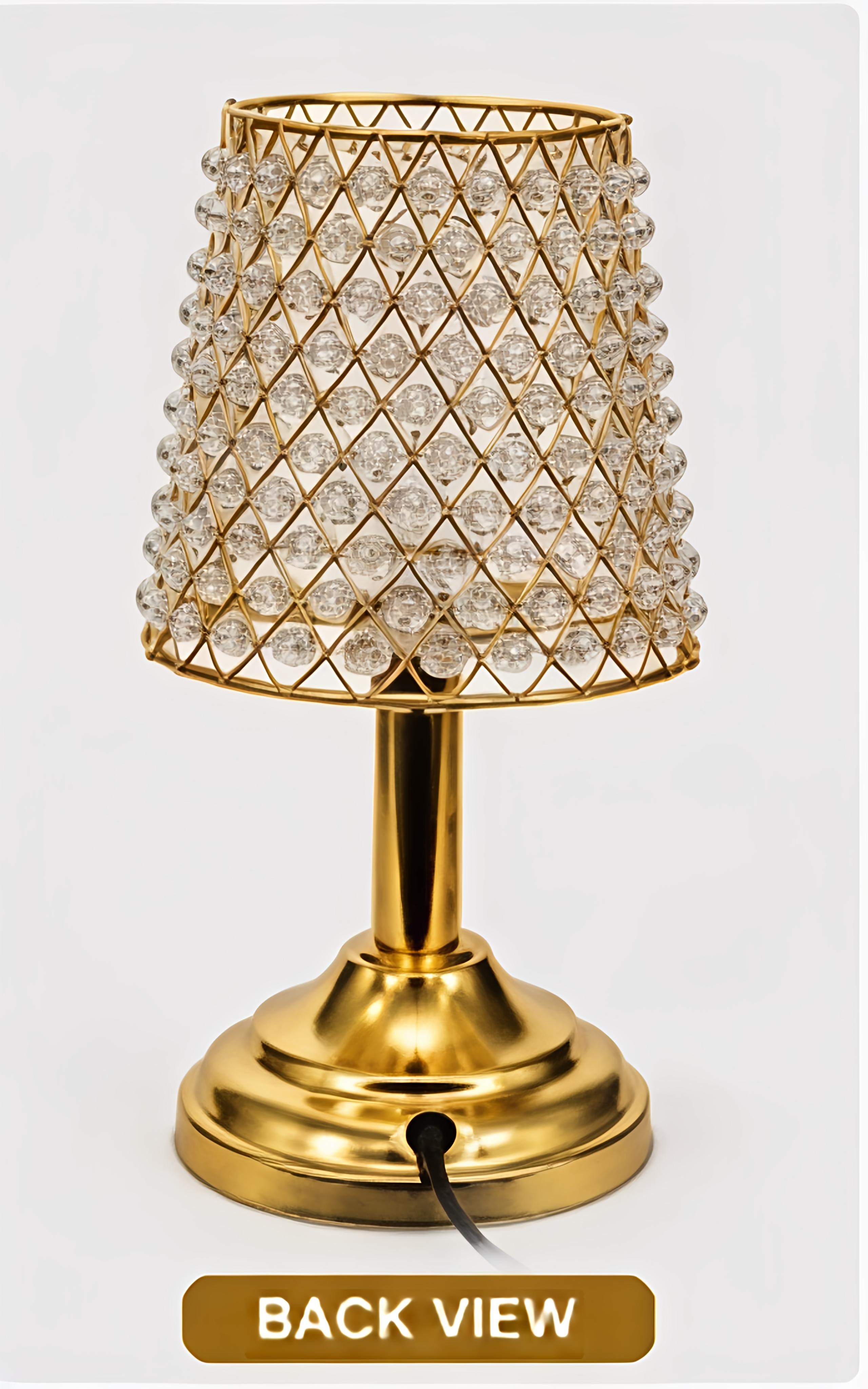 Crystal Glow Gold Table Lamp