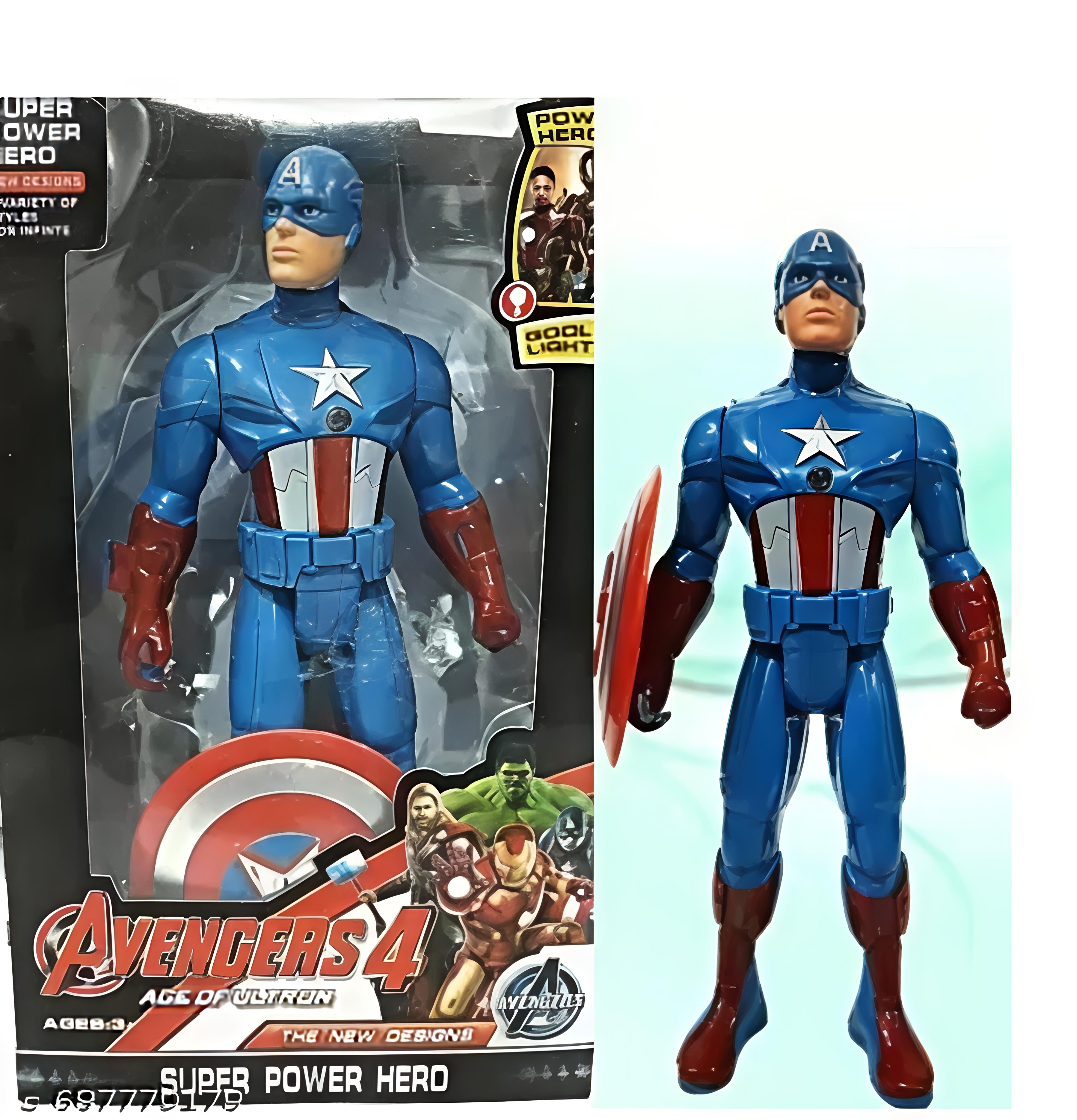 Captain Hero Action Figure with Shield – Superhero Toy for Kids