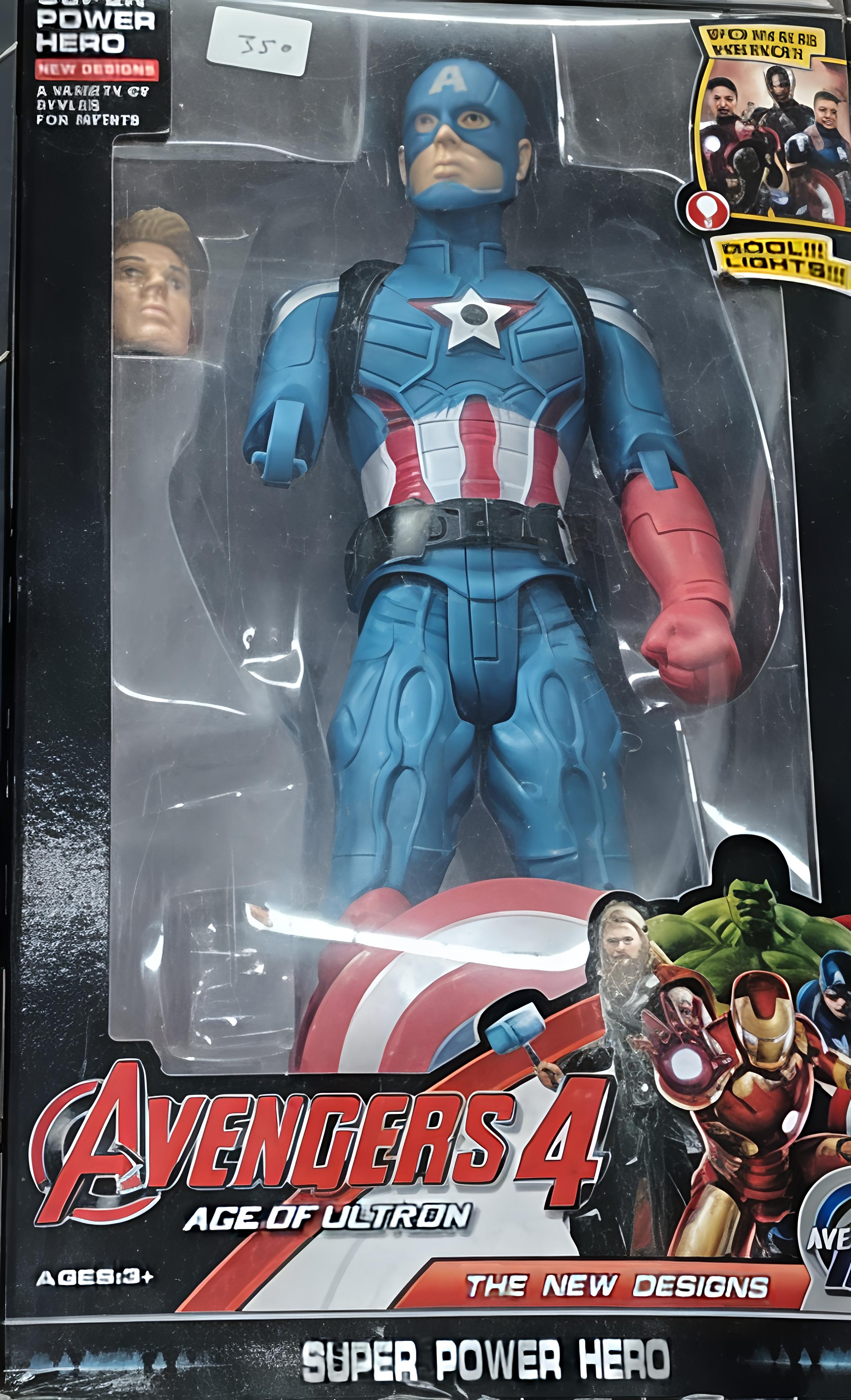 Captain Hero Action Figure with Shield – Superhero Toy for Kids