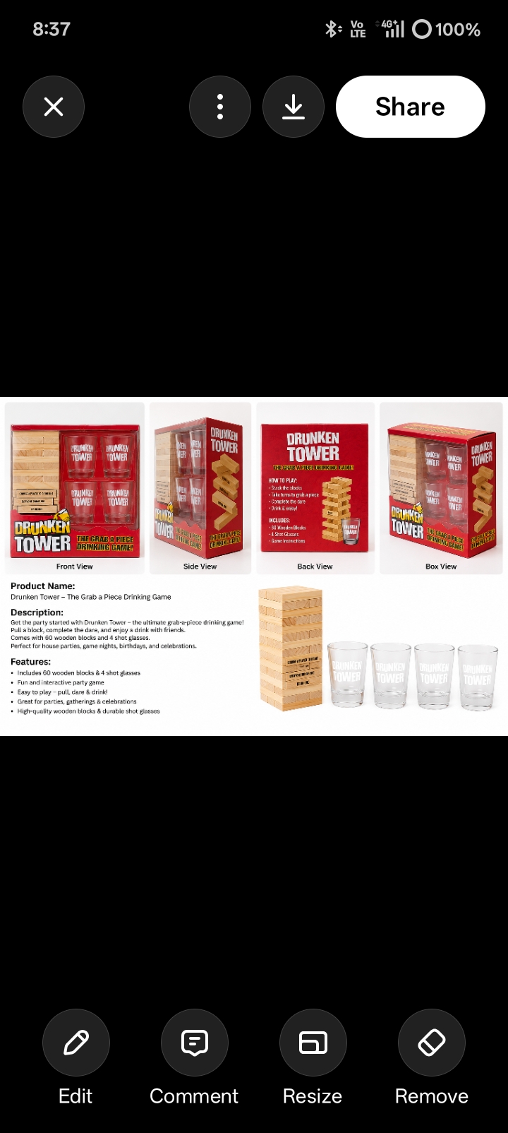 Drunken Tower Party Game Set
