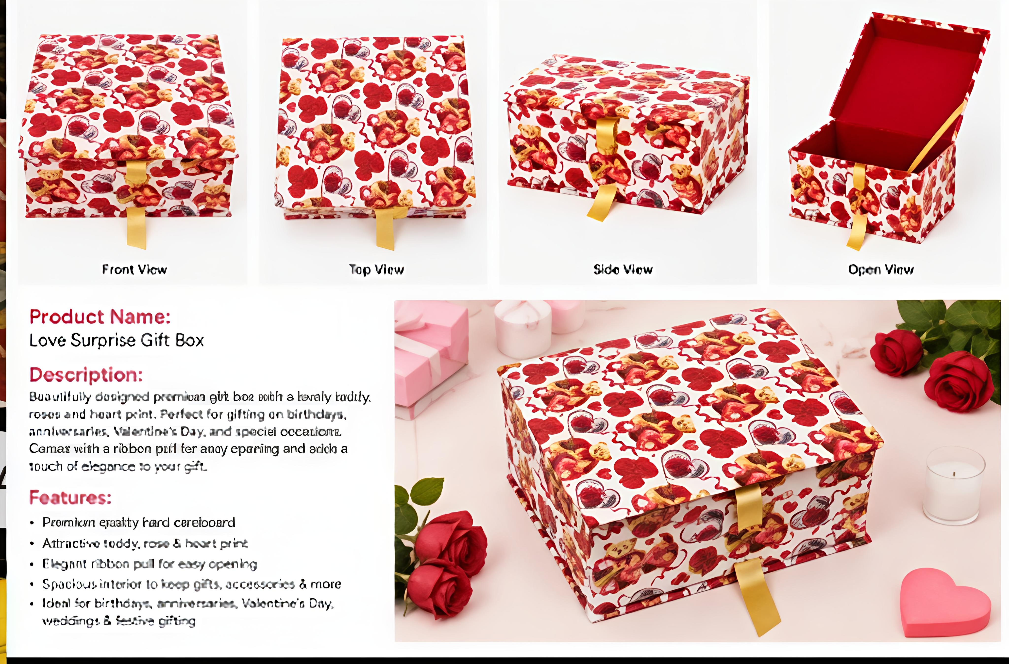 Love Teddy Gift Storage Box