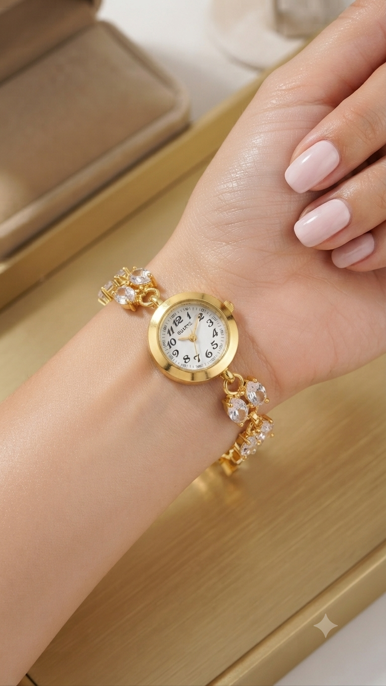Gold-Tone Bracelet Watches.