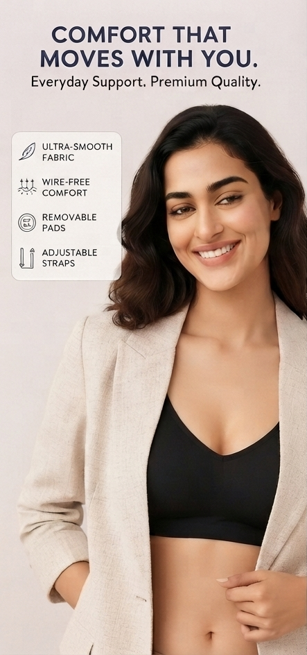 Comfort Moves Ribbed V-Neck Bralette