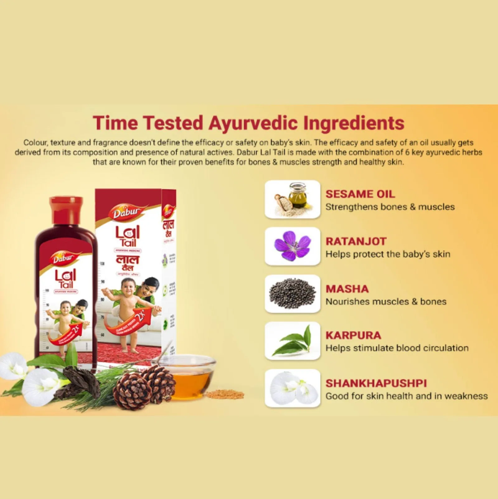 Dabur Lal Tail - Ayurvedic Baby Massage Oil