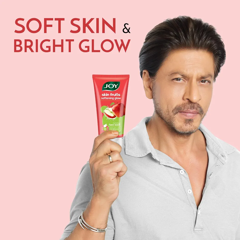 Joy Skin Fruits Apple Face Wash for Glowing Skin | Softens, Moisturises & Nourishes | Natural AHAs, No Sulphates, Paraben Free | All Skin Types - 150ml