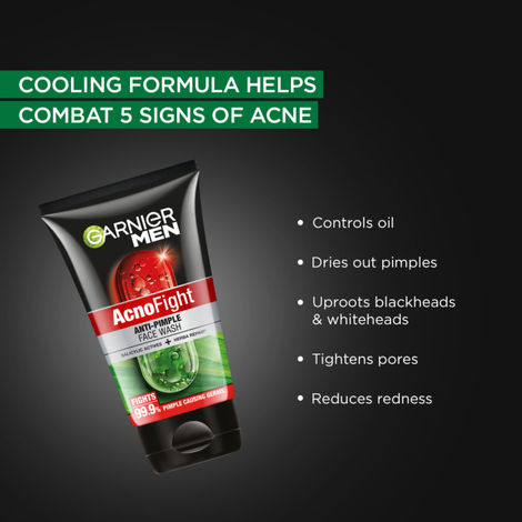 Men, Anti-Pimple Face Wash, Repairs Skin & Balances Oils, AcnoFight, 100 gm