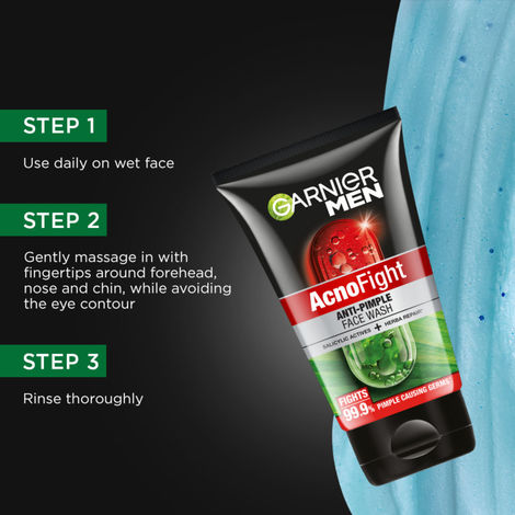 Men, Anti-Pimple Face Wash, Repairs Skin & Balances Oils, AcnoFight, 100 gm