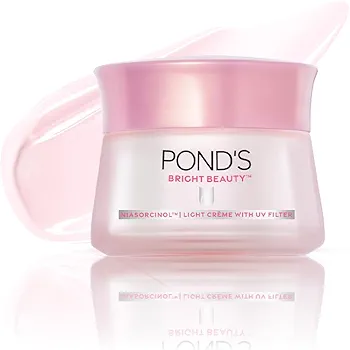 Pond's Bright Beauty Light Cream with UV Filter | Niasorcinol | 100x Better than Vitamin C | Niacinamide | Fades Dark Spots, Brightens Skin,