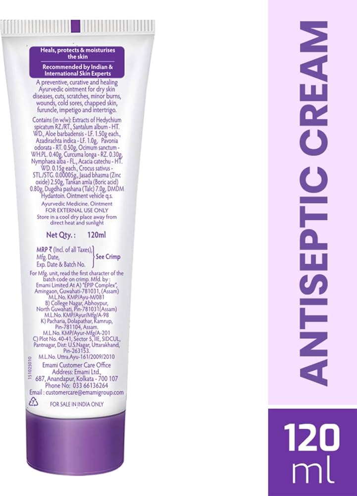 BoroPlus Ayurvedic Antiseptic Cream with 10 super herbs |24 hrs Moisturisation |Glowing Skin|For Face, Hand & Body | Heals and Protects the skin|120ml
