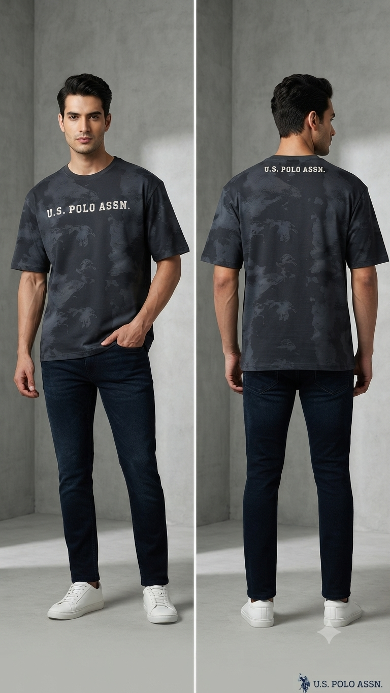 U.S. Polo Assn. Dark Camo-Print T-Shirt.