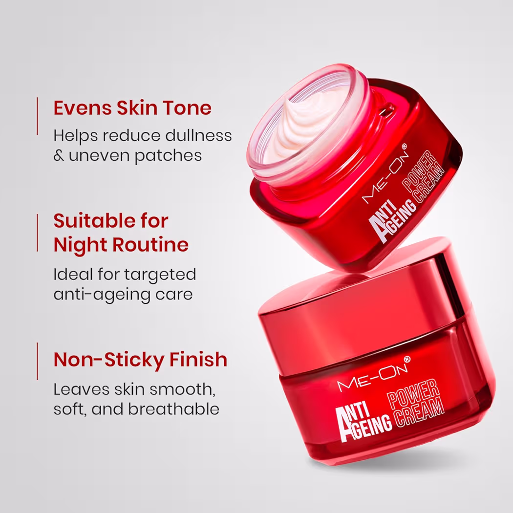 ME-ON Anti Ageing Powder Cream for Face | Anti Wrinkle | Skin Firming & Brightening | Lightweight | Suitable for All Skin Types 4% off