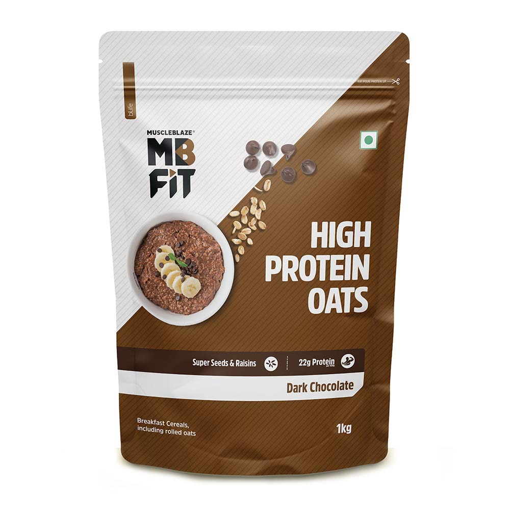 MuscleBlaze High Protein Oats 1kg • Dark Chocolate