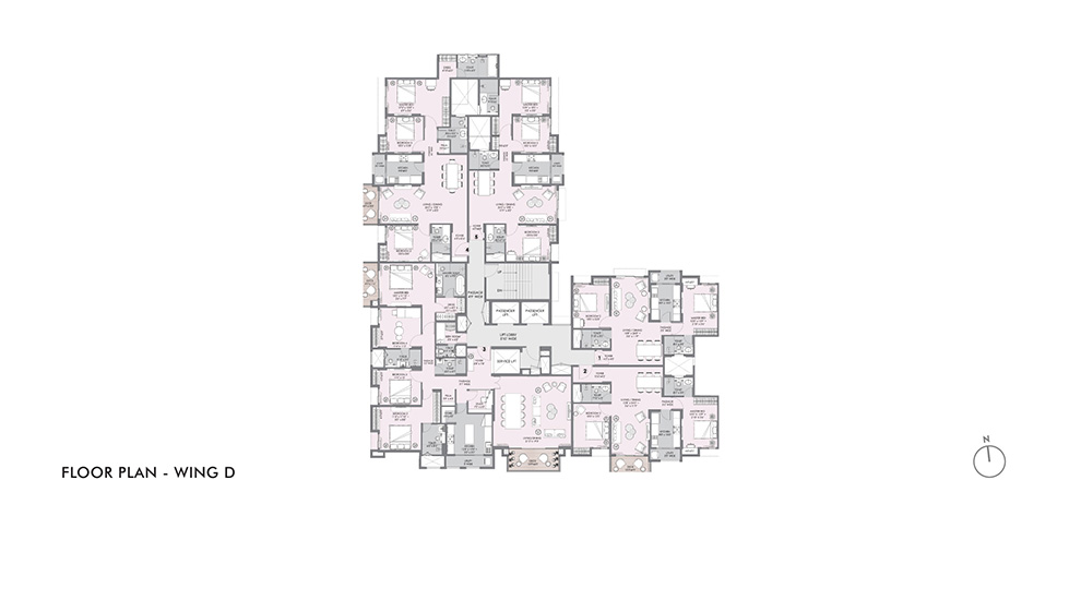 Lodha Sterling Floor Plans 2, 3 & 4 BHK Flat Plans in Kolshet Road