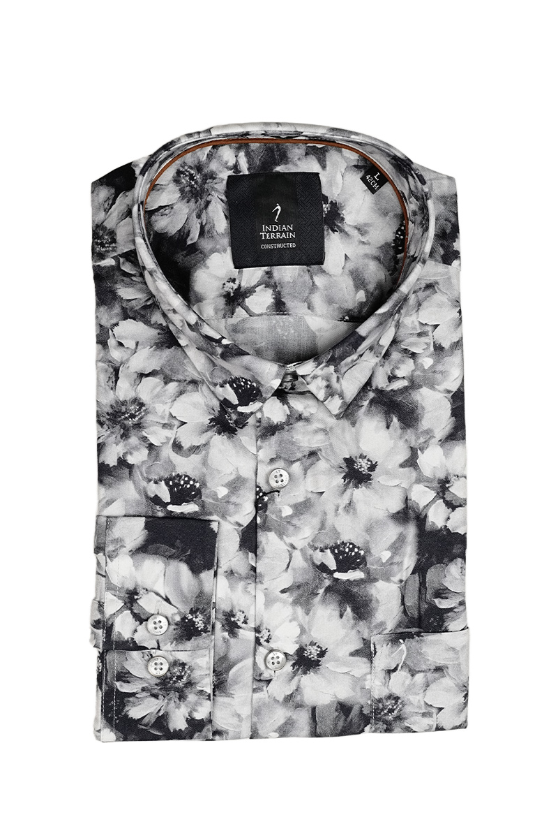 Black and White Printed Shirt