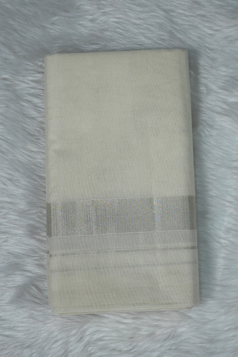 Off White and Green Set mundu with Kurtha Set Onam Combo Deal