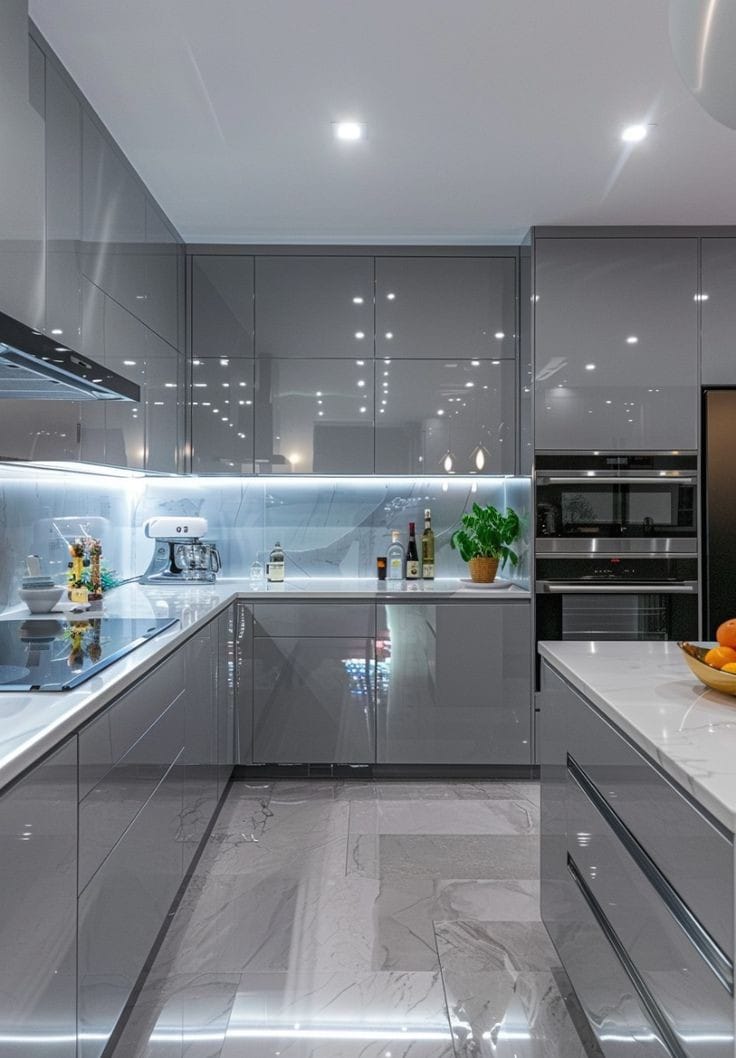 Quartz Countertop Benefits and Maintenance Tips for Lasting Durability 1 Modern Luxury Kitchen Design Ideas with Glossy Beige Cabinets