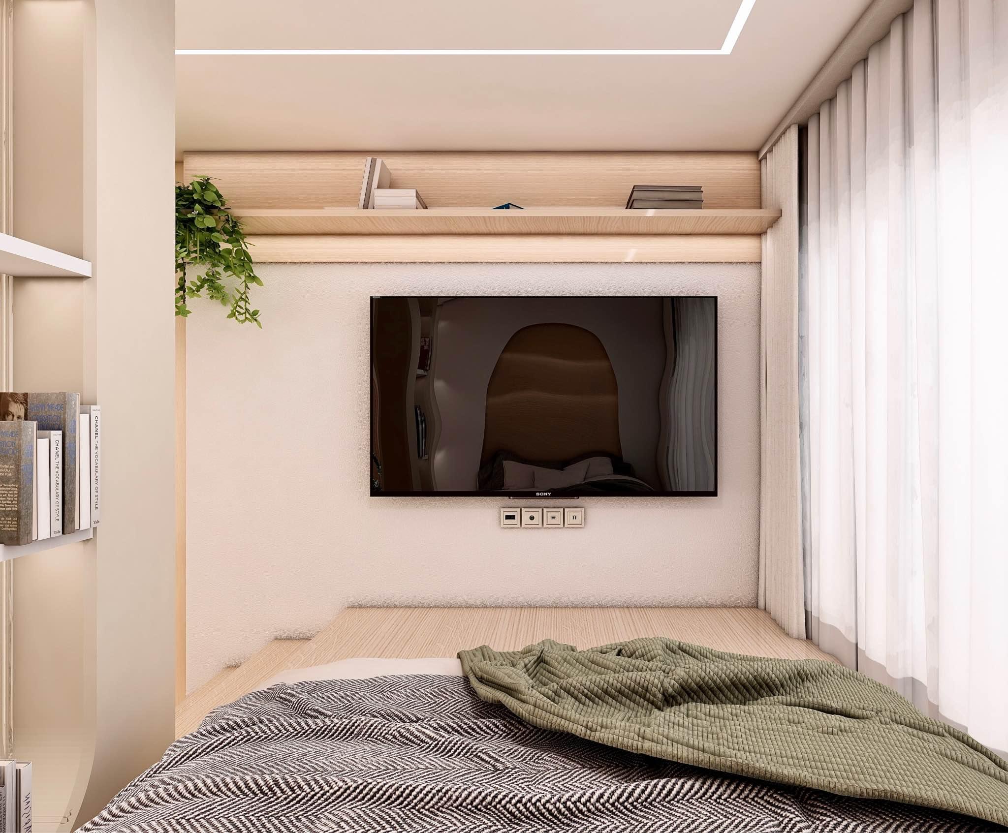 Simple TV Unit Design for Bedroom with Modern Minimalist Style