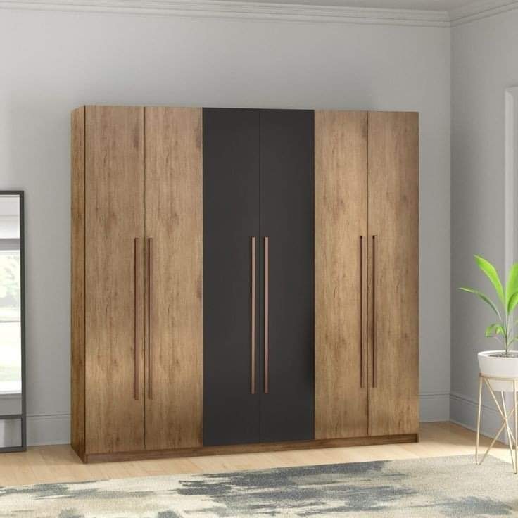 Modern Wardrobe Design with Contrasting Panels