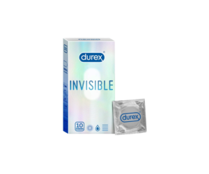Durex Invisible Super Ultra Thin Condoms for Men - 10 Count