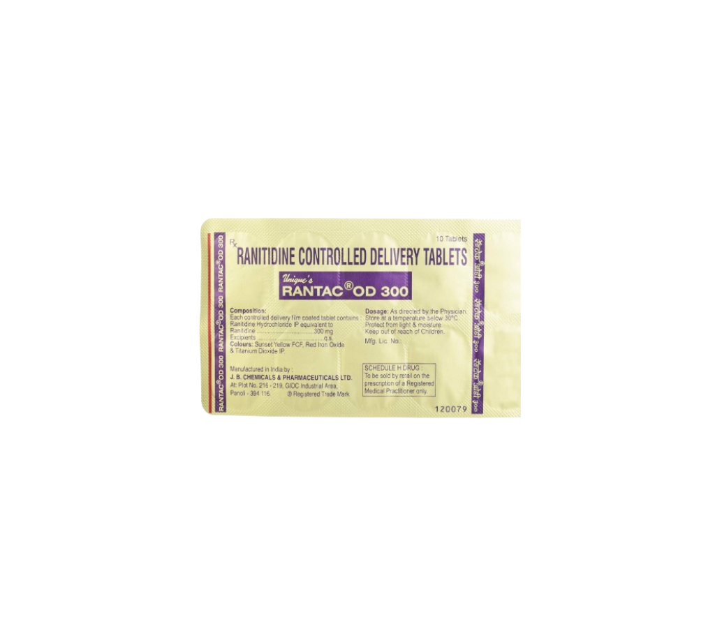 Rantac OD 300 Tablet 10'S