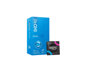 Skore Blues Coloured Condoms - 10'S, Pack of 4